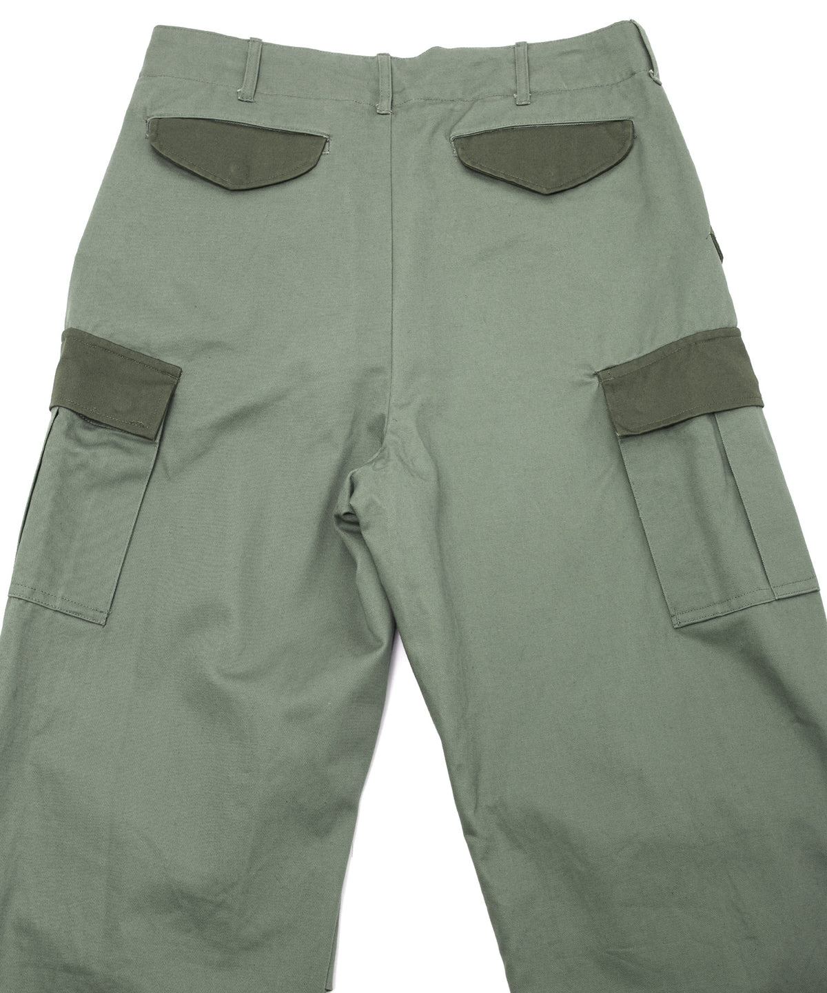 コットン ハイカウント チノクロス カーゴパンツ - OLIVE