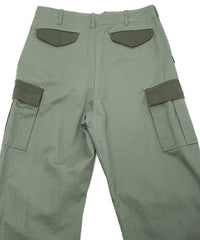 コットン ハイカウント チノクロス カーゴパンツ - OLIVE