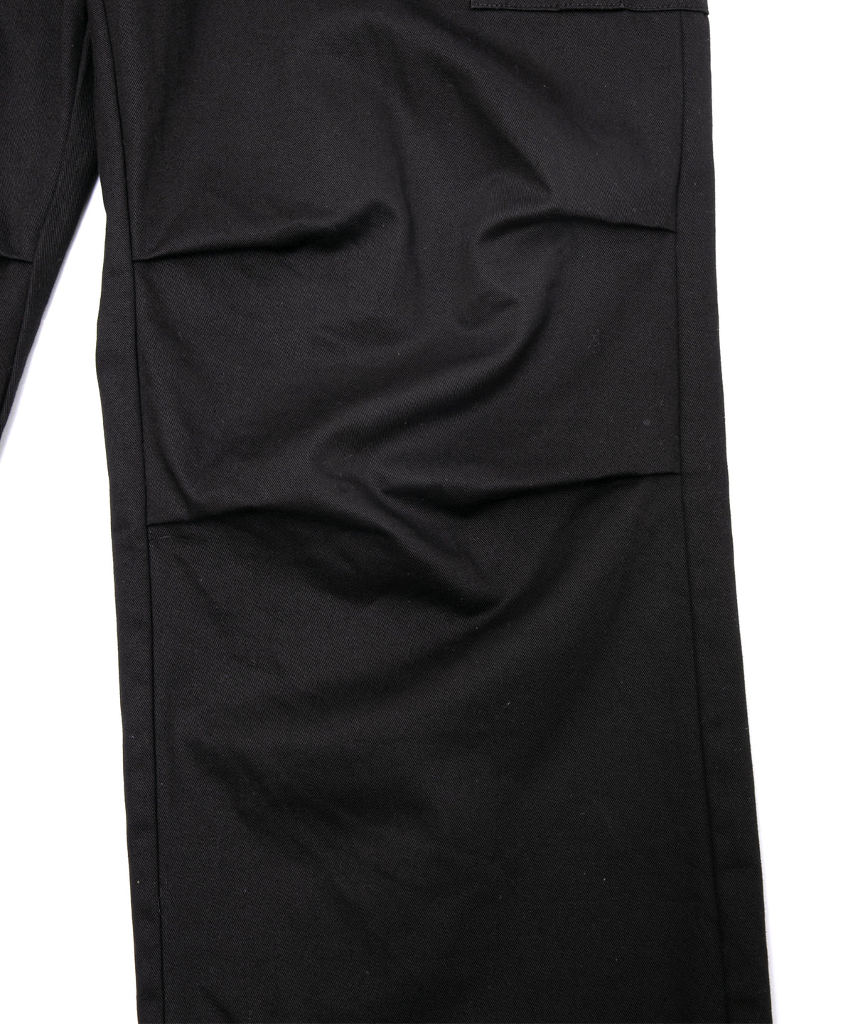 コットン ハイカウント チノクロス カーゴパンツ - BLACK