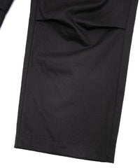 コットン ハイカウント チノクロス カーゴパンツ - BLACK