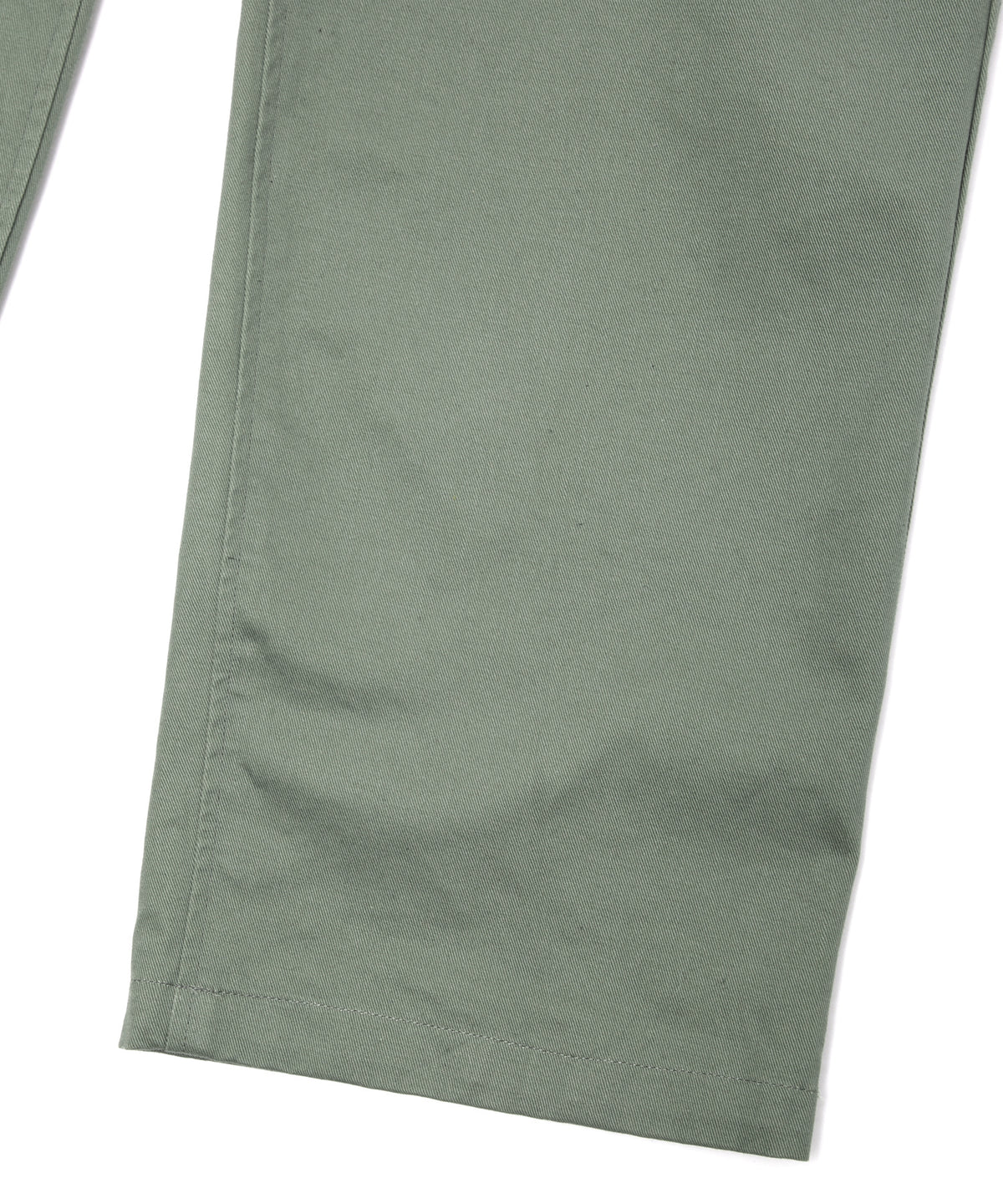 コットン ハイカウント チノクロス ワイドテーパードパンツ - OLIVE
