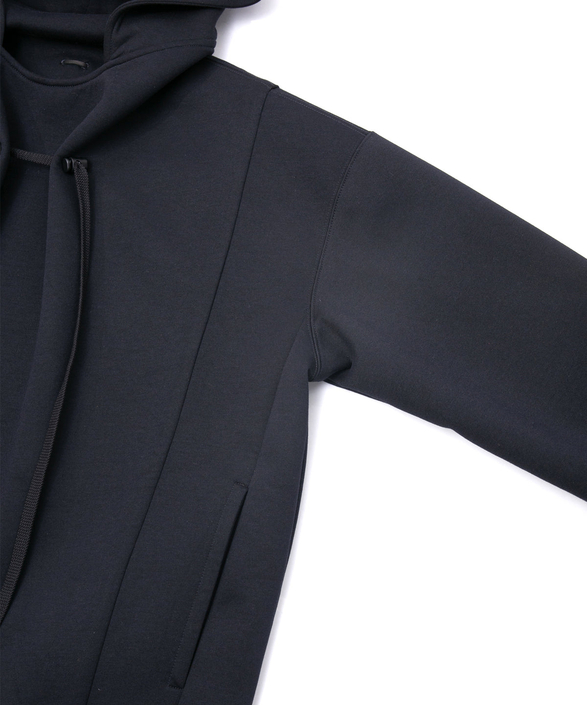 スリーレイヤー ダンボールニット フーディー - BLACK