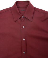 ウォッシャブル ウールレーヨンポリ ツイル ドレスシャツ - BURGUNDY