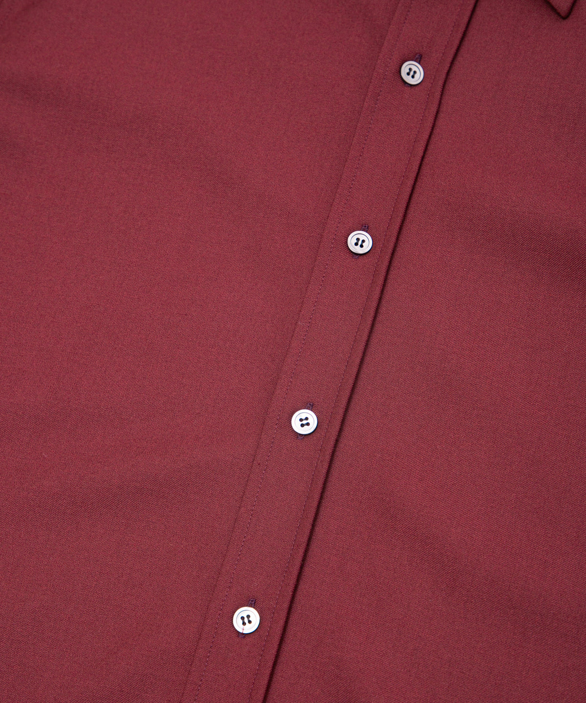 ウォッシャブル ウールレーヨンポリ ツイル ドレスシャツ - BURGUNDY