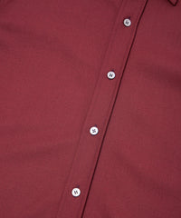 ウォッシャブル ウールレーヨンポリ ツイル ドレスシャツ - BURGUNDY
