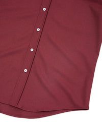 ウォッシャブル ウールレーヨンポリ ツイル ドレスシャツ - BURGUNDY