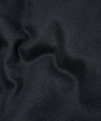 カシミア混 ストレッチ リサイクルウール ツイル 高機能中綿フライトジャケット - BLACK