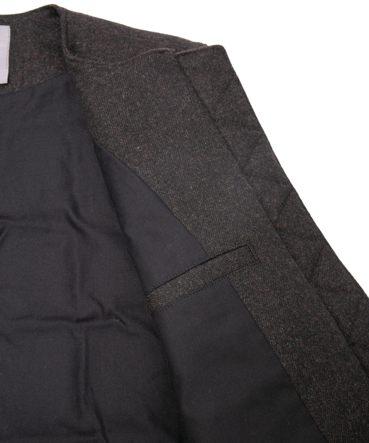 カシミア混 ストレッチ リサイクルウール ツイル 高機能中綿トラックベスト - BROWN