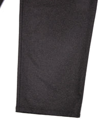 カシミア混 ストレッチ リサイクルウール ツイル バレル ワイド パンツ - BROWN