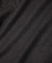 カシミア混 ストレッチ リサイクルウール ツイル バレル ワイド パンツ - BROWN