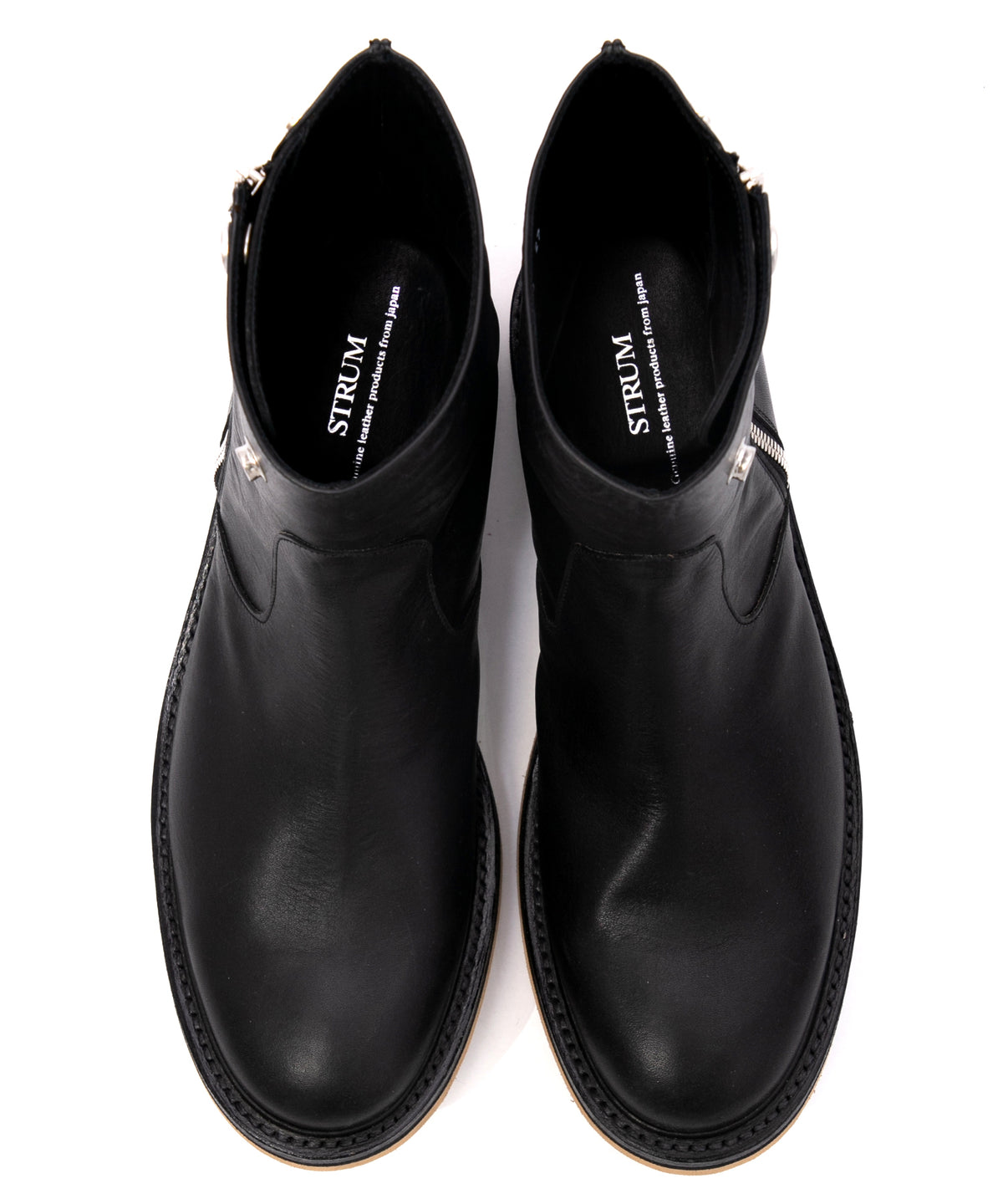 ジャパンステア イタリアンWオイル TRASH ライダース ブーツ - BLACK