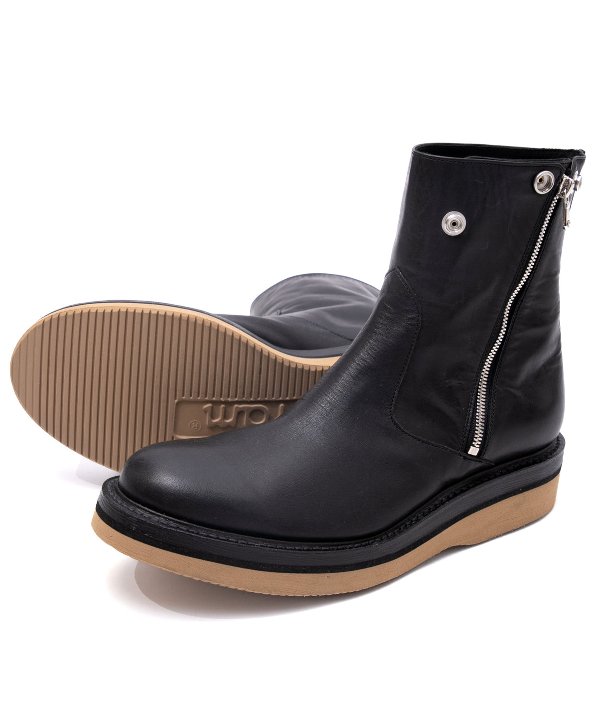 ジャパンステア イタリアンWオイル TRASH ライダース ブーツ - BLACK