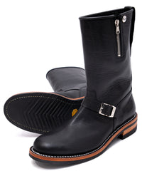 ジャパンステア イタリアンWオイル DEADLOCK エンジニアブーツ - BLACK