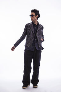 ウールナイロン W クロス ヴィンテージタンブラー フィールドカーゴパンツ - BLACK