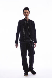 Suede Horse hide "JAY" Single Riders - BLACK