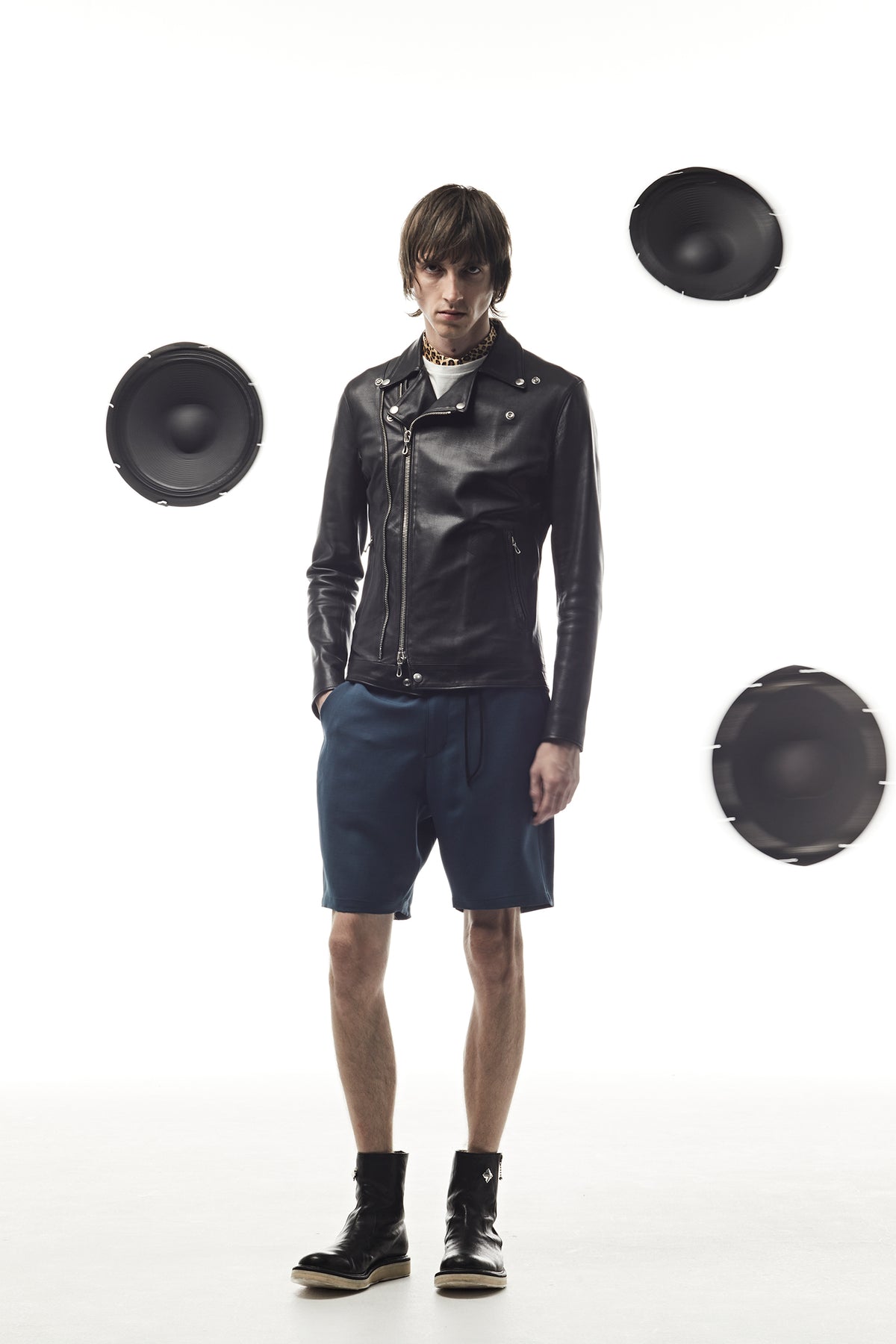 オイルカーフ RAVEN ダブルライダースジャケット - BLACK