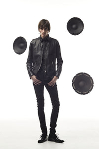 11oz オーガニックコットン ストレッチデニム SKINNY JOHN スキニー ワンウォッシュ - BLACK