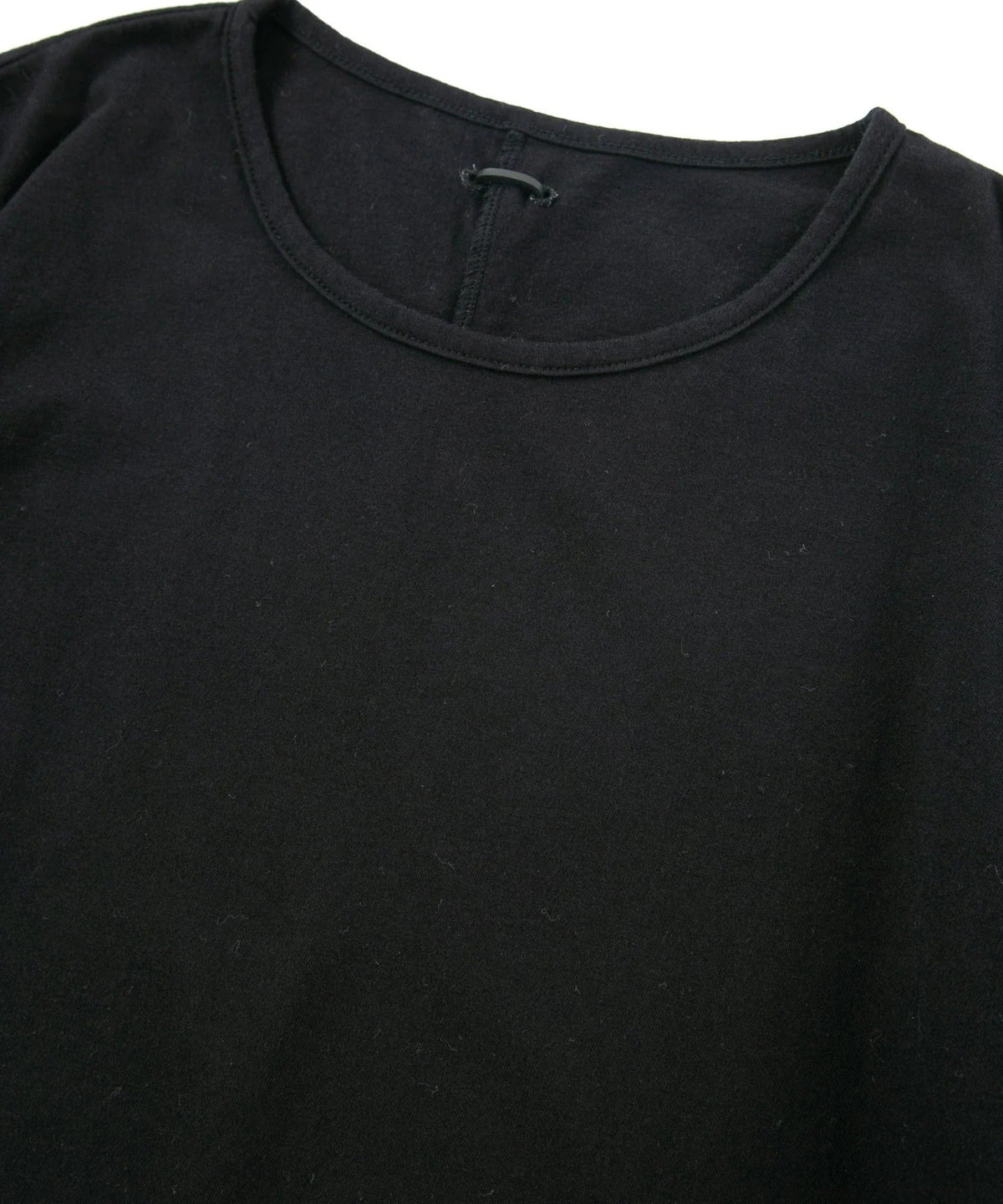 Natural Soft Cotton Plain Stitches Crew Neck T-shirt - BLACK
