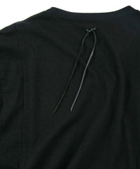 30/- ナチュラルソフト天竺 『You Fuck’in rock 』Zombie ワイド Tシャツ（オーバーサイズ） - BLACK