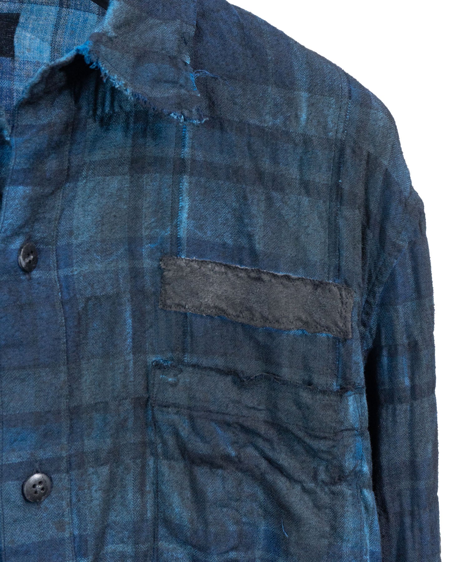 Load image into Gallery viewer, [One-of-a-kind] 40/1 Herringbone Shirring Tartan Remake Shirt / Size M