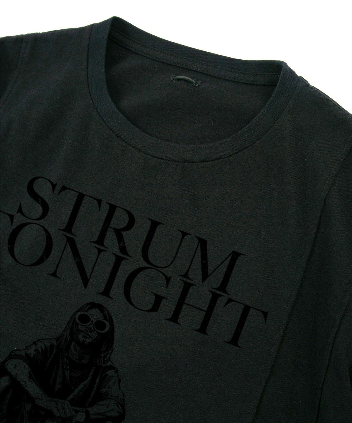 Natural Soft Cotton『I LOVE YOU 』Zombie Wide T-shirt - BLACK