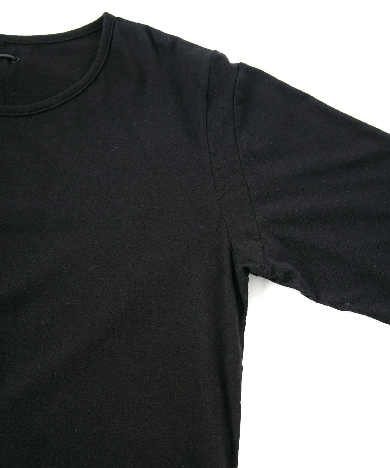 Load image into Gallery viewer, Natural Soft Cotton Plain Stitches Crew Neck T-shirt - BLACK