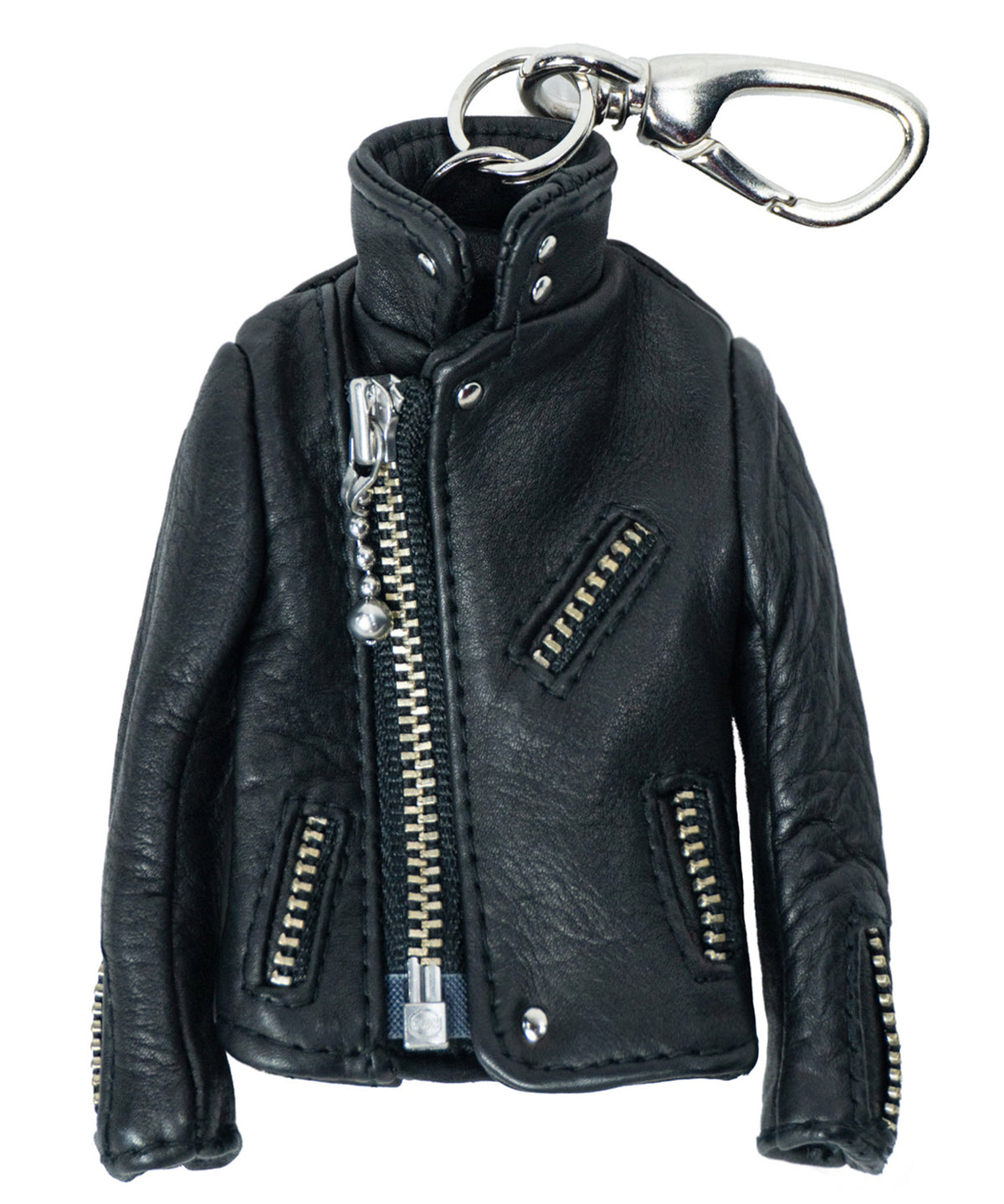 Oil Calfskin Riders Key Case - BLACK