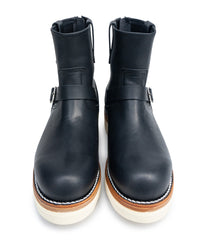 イタリアン ベンズ オイルバケッタレザー ショートエンジニアブーツ MATILDA - BLACK