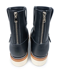 Load image into Gallery viewer, Italian Double Shoulder Short Engineer Boots MATILDA - BLACK