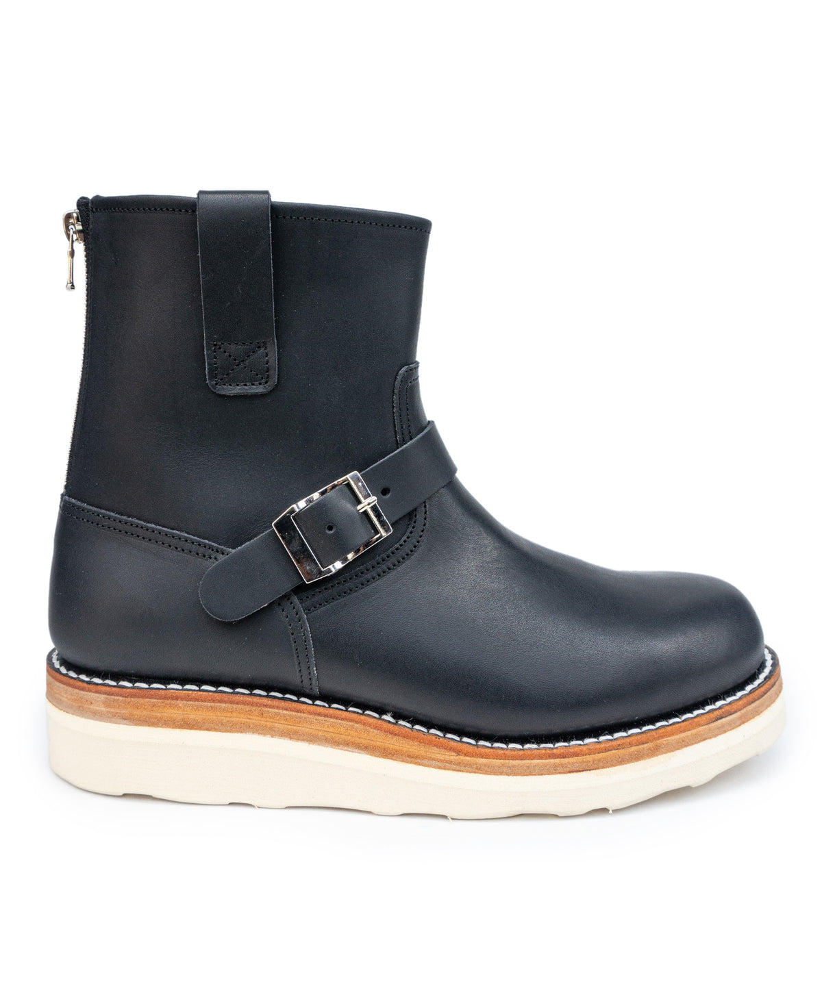 イタリアン ベンズ オイルバケッタレザー ショートエンジニアブーツ MATILDA - BLACK