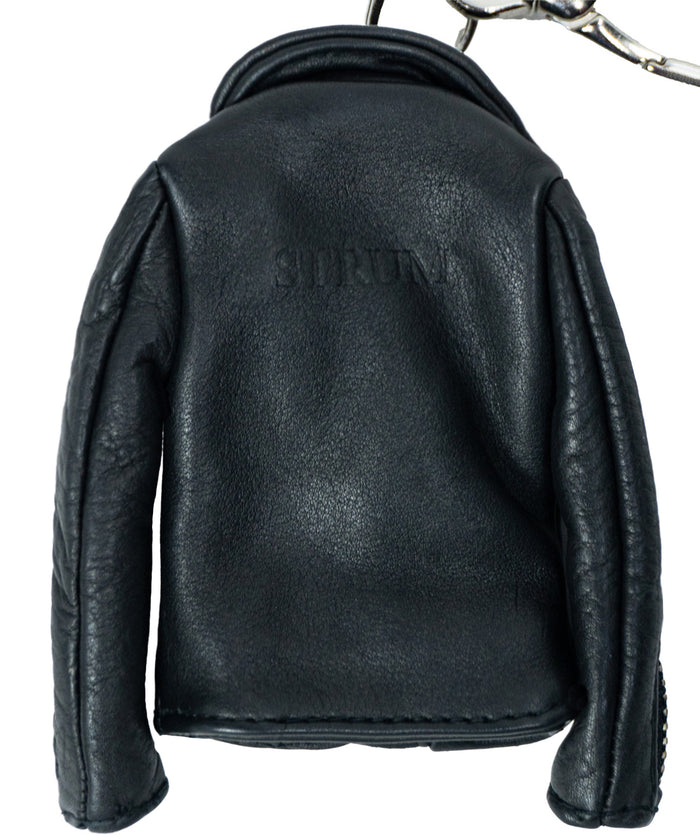 Oil Calfskin Riders Key Case - BLACK