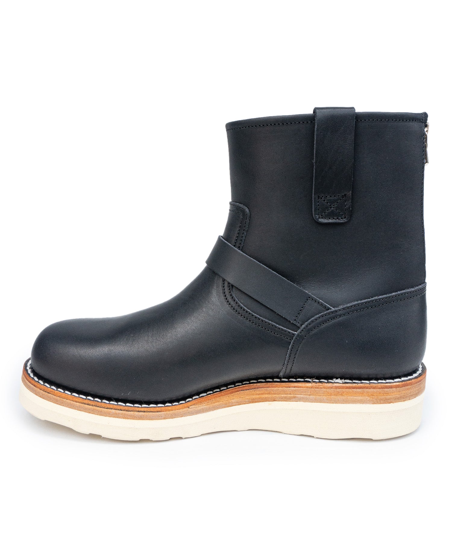 Load image into Gallery viewer, Italian Double Shoulder Short Engineer Boots MATILDA - BLACK