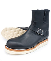 イタリアン ベンズ オイルバケッタレザー ショートエンジニアブーツ MATILDA - BLACK