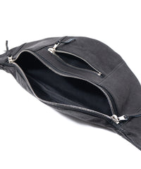 Load image into Gallery viewer, Pit Vegetable Full Tanned Shrank Horsehide Body Bag - BLACK × SILVER