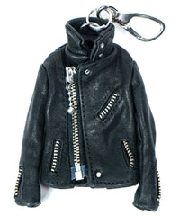 Pit Vegetable Full Tanned Shrank Horsehide Riders Key Case - BLACK