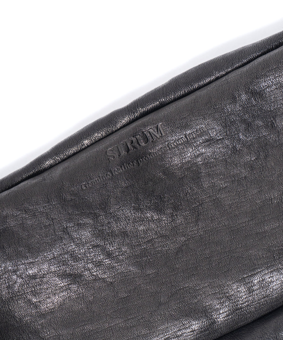 フルタンニン ピット鞣し シュリンク ホースハイド HIGH THROTTLE ボディーバッグ  - BLACK × SILVER