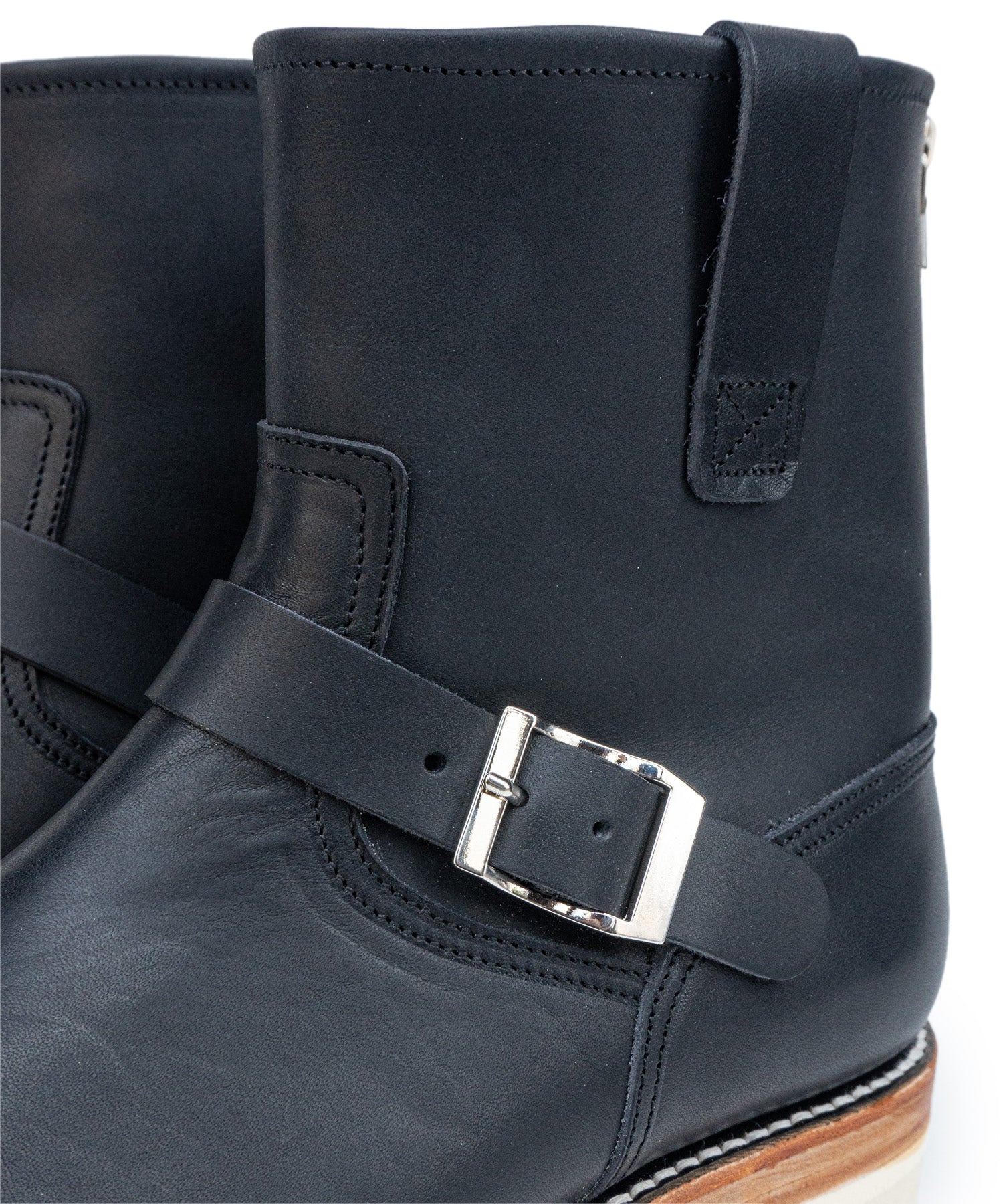 Load image into Gallery viewer, Italian Double Shoulder Short Engineer Boots MATILDA - BLACK