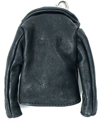 Pit Vegetable Full Tanned Shrank Horsehide Riders Key Case - BLACK