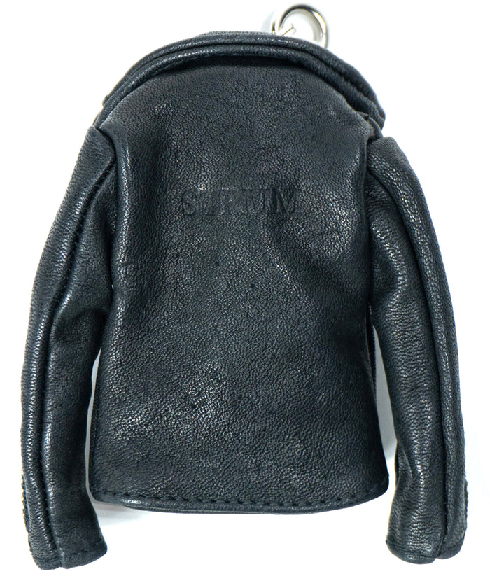 Pit Vegetable Full Tanned Shrank Horsehide Riders Key Case - BLACK