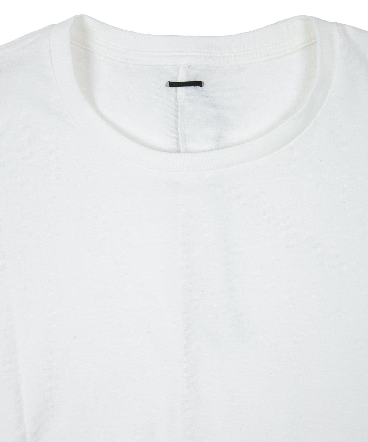 30/-ナチュラルソフト天竺 クルーネック Tシャツ（ジャストフィット）- WHITE