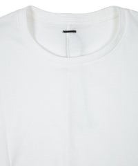 30/-ナチュラルソフト天竺 クルーネック Tシャツ（ジャストフィット）- WHITE