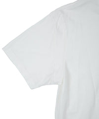 30/-ナチュラルソフト天竺 クルーネック Tシャツ（ジャストフィット）- WHITE