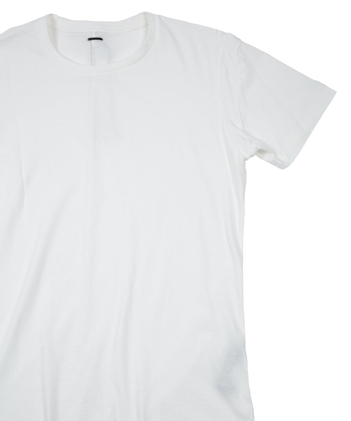 30/-ナチュラルソフト天竺 クルーネック Tシャツ（ジャストフィット）- WHITE