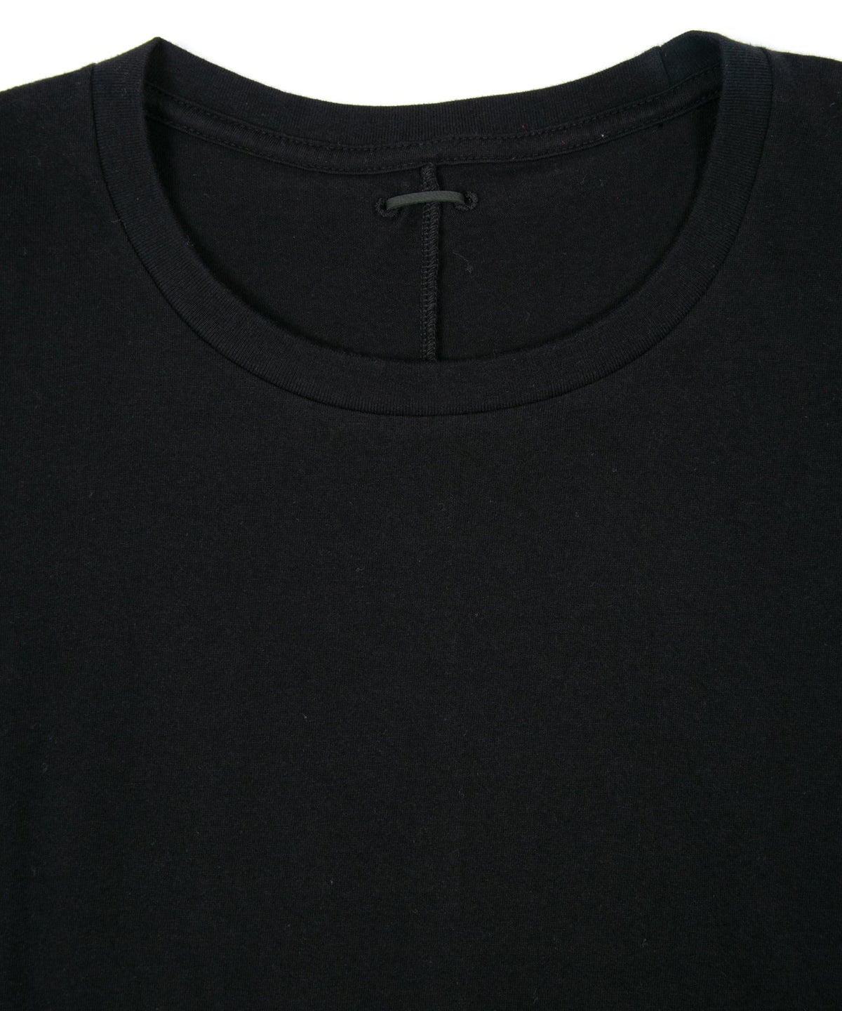 30/-ナチュラルソフト天竺 クルーネック Tシャツ（ジャストフィット） - BLACK