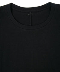 30/-ナチュラルソフト天竺 クルーネック Tシャツ（ジャストフィット） - BLACK