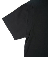 30/-ナチュラルソフト天竺 クルーネック Tシャツ（ジャストフィット） - BLACK