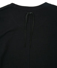 30/-ナチュラルソフト天竺 クルーネック Tシャツ（ジャストフィット） - BLACK