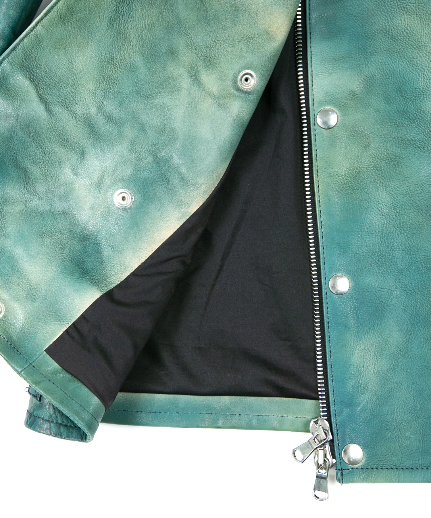 JapanVegitable Full tanning Calf skin Garment Burning Dyed Double