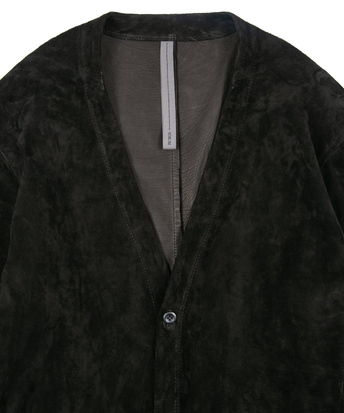 ジャパンカーフスエード ALTERNA ロングカーディガン - BLACK