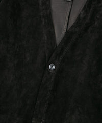 ジャパンカーフスエード ALTERNA ロングカーディガン - BLACK